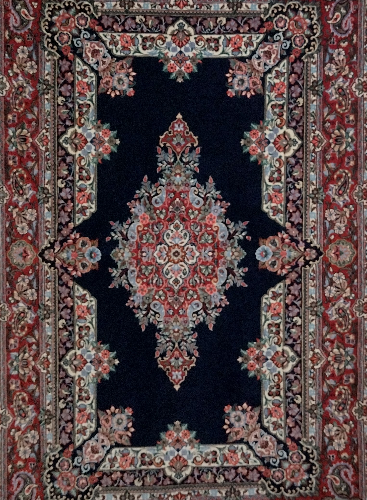 Blue Rug Overall on Wall Vertical_2